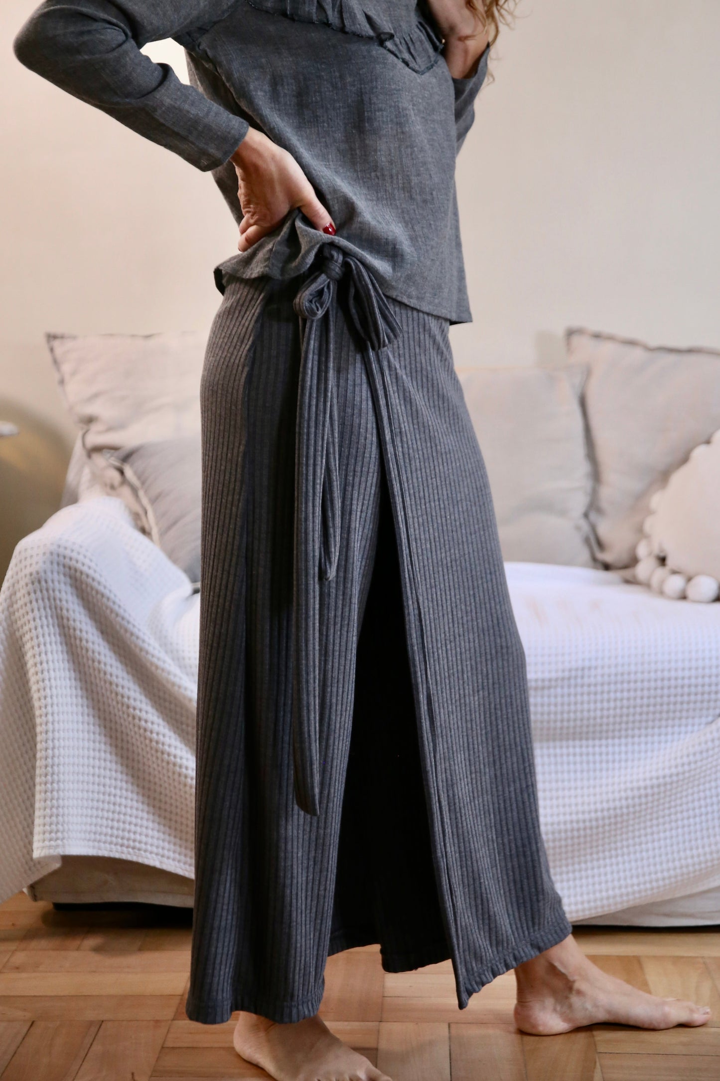 Falda Pantalón Sara Gris