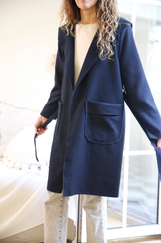 Abrigo capucha DeAlba Azul marino