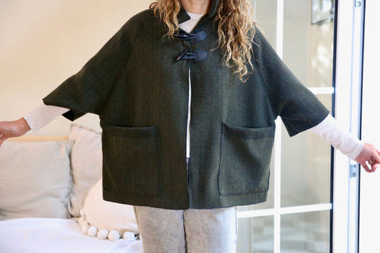 Chaqueta Sol Verde botella (paño 100% lana)