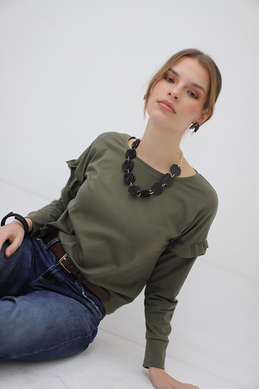 Polera Jazmín Verde musgo