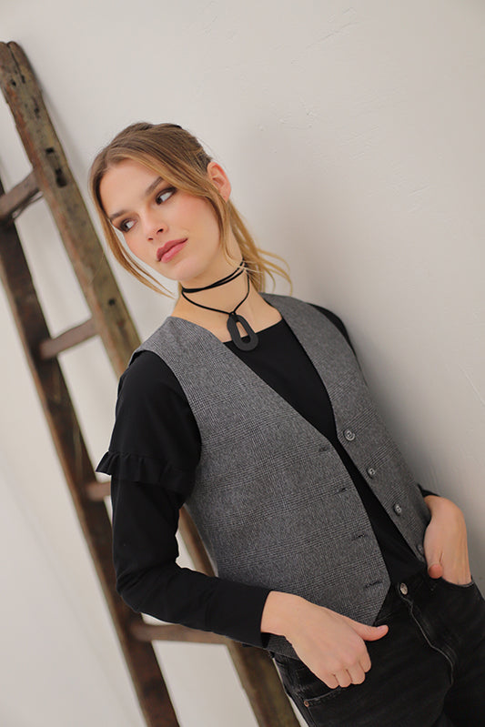 Vest Cuadrillé Ceniza