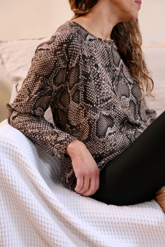 Blusa Isa Print serpiente