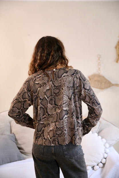 Blusa Isa Print serpiente