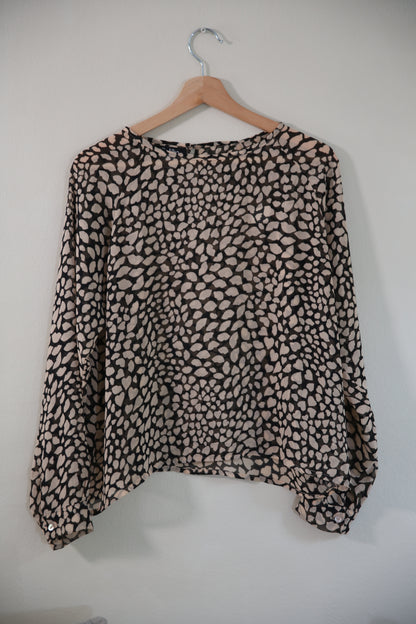Blusa Isa Print blanco-negro