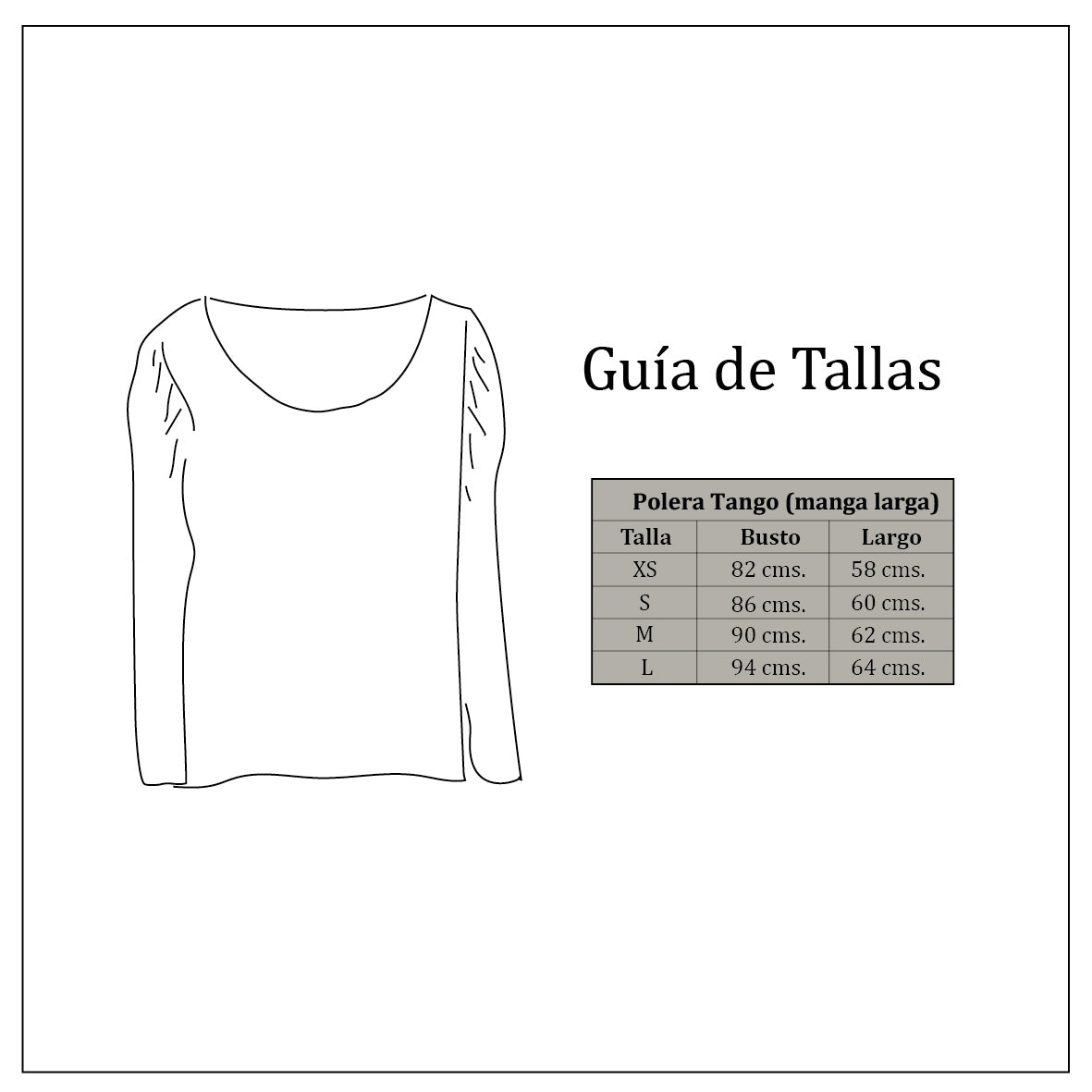 Guía de tallas