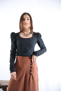 Polera Tango Negra (manga larga)