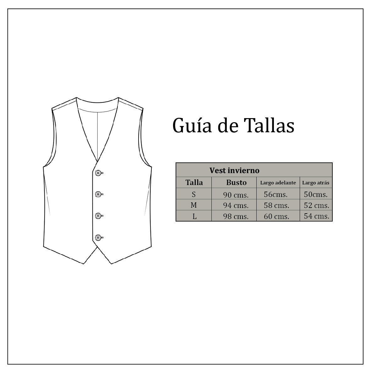 Guía de tallas